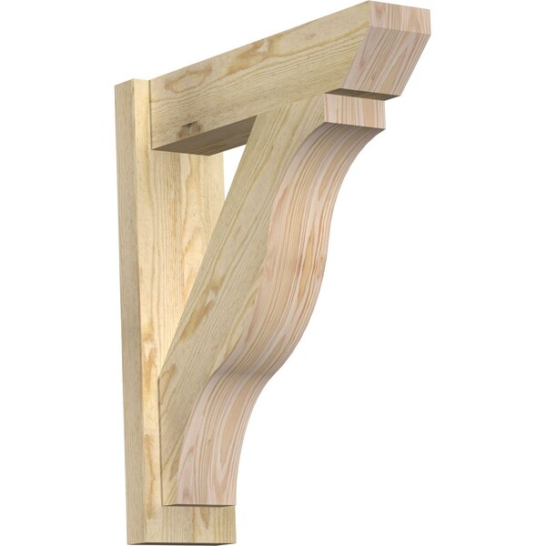 Ekena Millwork Funston Slat Rough Sawn Outlooker, Douglas Fir, 6"W x 22"D x 26"H OUT06X22X26FST06RDF - main
